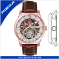 OEM Skeleton Automatic Watch with Genuine Leather Band